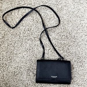 Coach wallet with shoulder strap; great condition